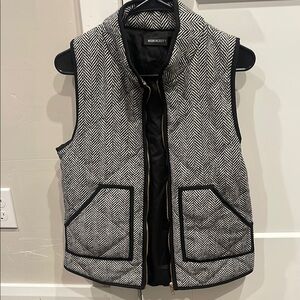 Monkett Black and White Chevron Vest